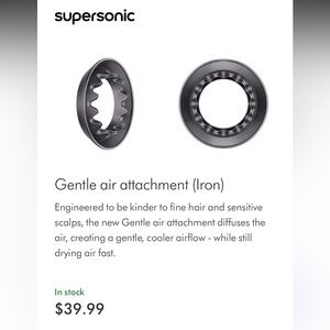 Dyson Supersonic Gentle Air Attachment - Silver